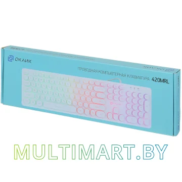 Клавиатура Oklick 420MRL (белый) картинка 7